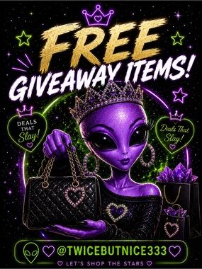 ๐๐๐๐๐๐๐๐ ITEMS FOR ๐
๐๐๐! Win 1 of my AVAILABLE giveaway items during the show!